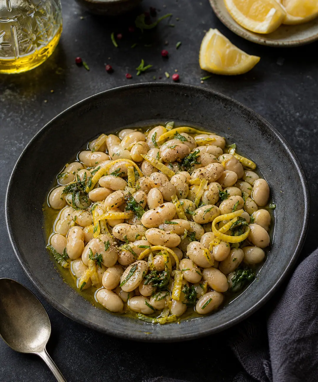 Haricots blancs mijotés