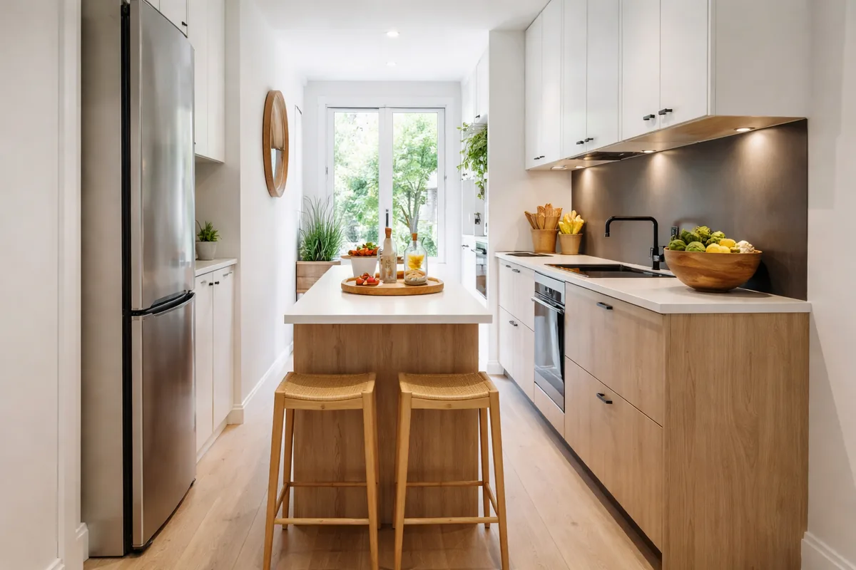 Peut-on installer un îlot central dans une cuisine étroite